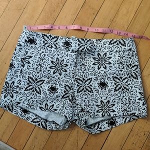 White black patterned j Crew shorts